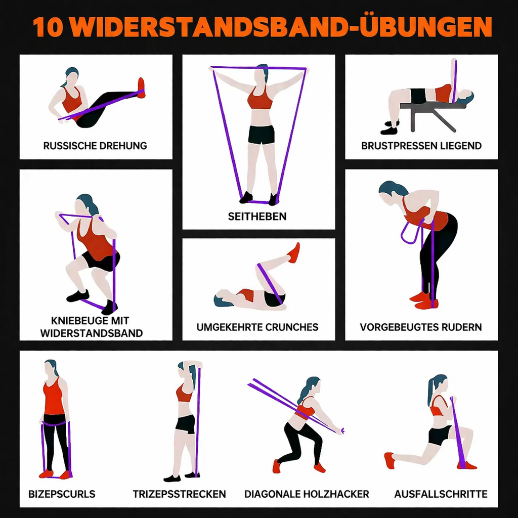 Widerstandsbänder, Trainingsbänder, Elastikbänder