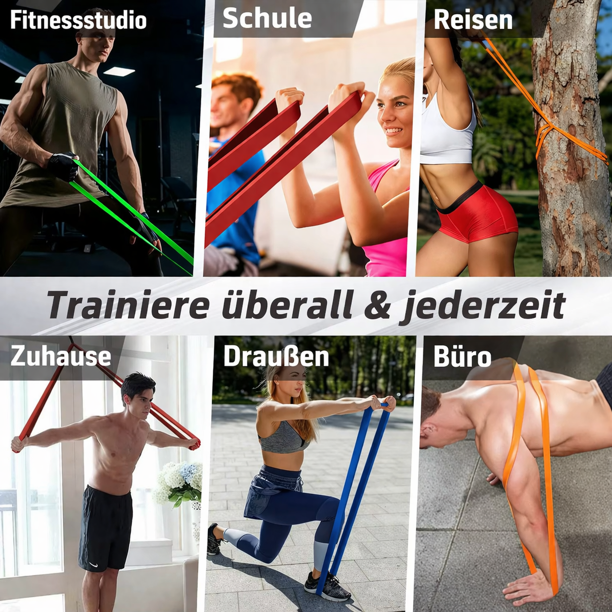 Widerstandsbänder, Trainingsbänder, Elastikbänder
